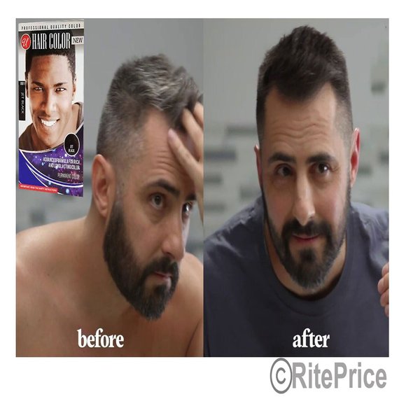 Men's Hair Color Jet Black Advanced Formula Professional Quality (2 Pack) - Picture 11 of 11